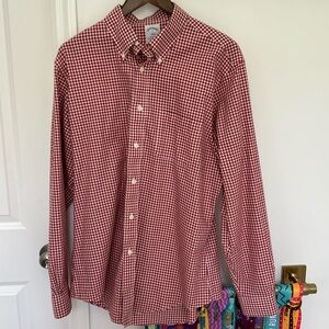 Red Checkered Brooks Brothers Button Down